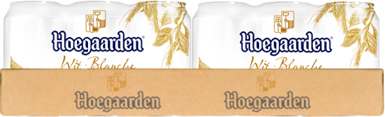 Hoegaarden Witbier tray met 24 blikjes van 33cl Hoegaarden Witbier tray met 24 blikjes van 33cl